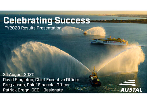 Thumbnail Austal Limited Financial Report fy2020