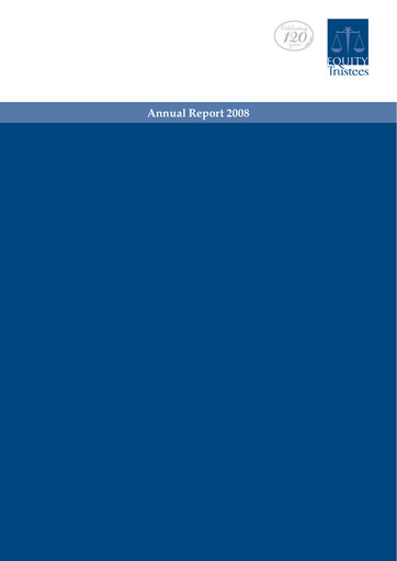 Thumbnail EQT Holdings Limited Annual Report 2008