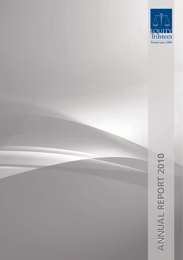 Thumbnail EQT Holdings Limited Annual Report 2010