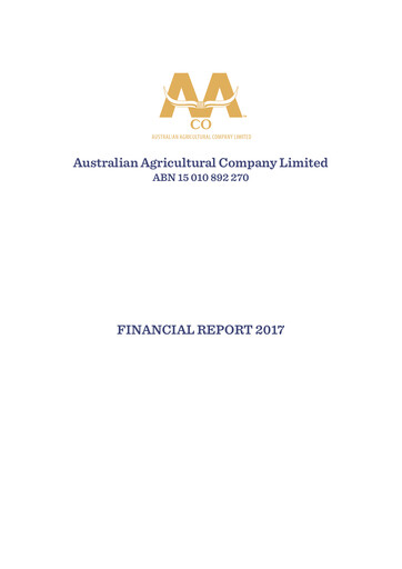 Miniature Australian Agricultural Company Rapport financier 2017