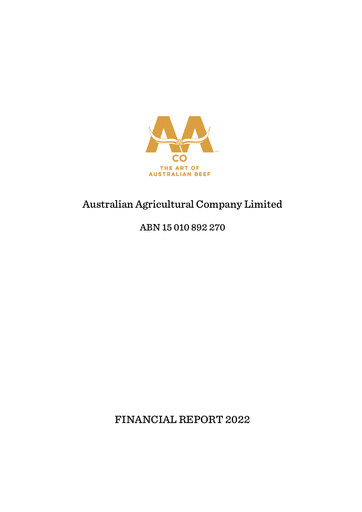 Miniature Australian Agricultural Company Rapport financier 2022