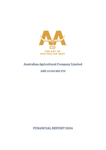 Miniature Australian Agricultural Company Rapport financier 2024