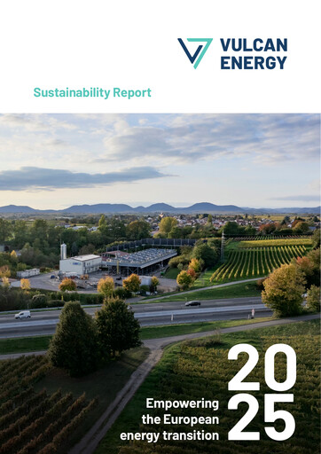Thumbnail Vulcan Energy Resources Sustainability Report 2025