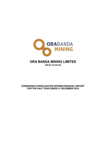 Thumbnail Ora Banda Mining Half-year Report 2019-2020-h1