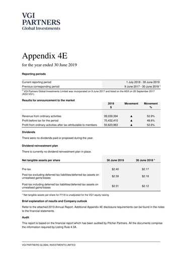 Thumbnail VGI Partners Global Investments Annual Report 2019