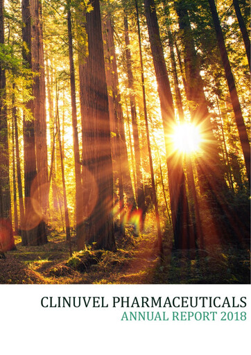 Miniature Clinuvel Pharmaceuticals Rapport annuel 2018