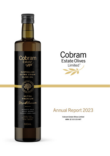 Thumbnail Cobram Estate Olives Annual Report 2023