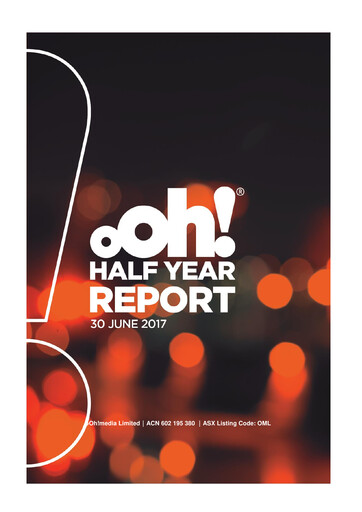 Miniature oOh!media Limited Rapport semestriel 2017-h1