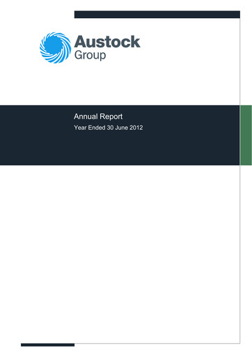 Vorschaubild Generation Development Group Jahresbericht 2012