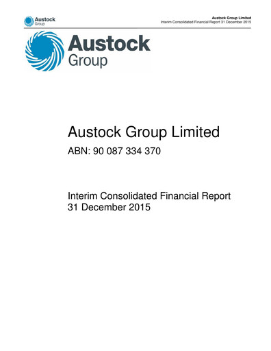 Thumbnail Generation Development Group Financial Report 2016-h1