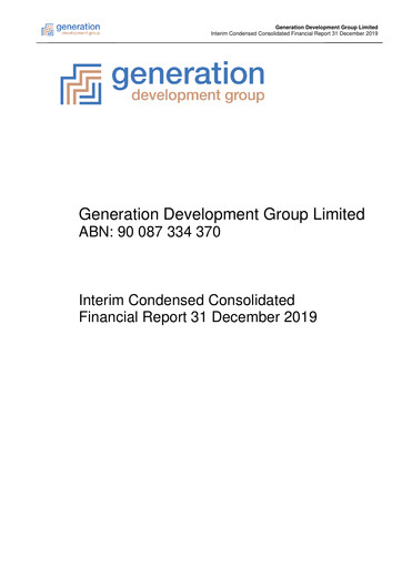 Thumbnail Generation Development Group Financial Report 2020-h1