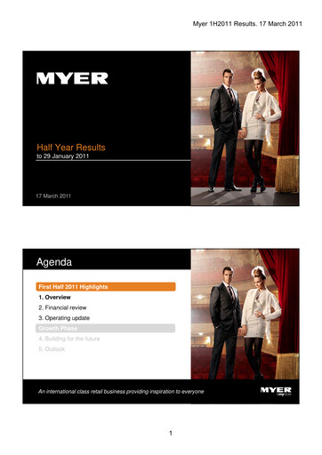 Miniature Myer Holdings Rapport semestriel 2011-h1