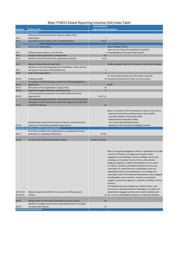 Thumbnail Myer Holdings Sustainability Report 2015