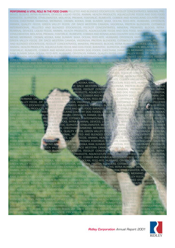 Thumbnail Ridley Corporation Annual Report 2001