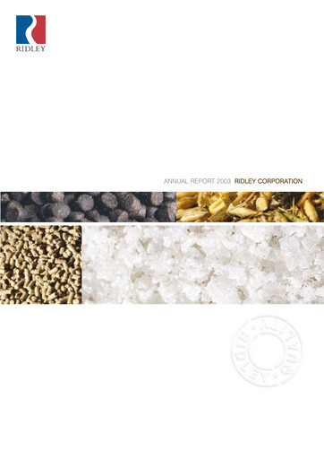 Thumbnail Ridley Corporation Annual Report 2003