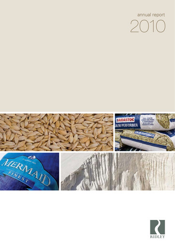 Thumbnail Ridley Corporation Annual Report 2010