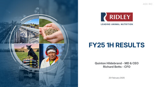 Vorschaubild Ridley Corporation Halbjahresbericht 2025-h1