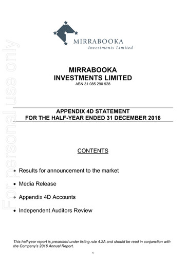 Thumbnail Mirrabooka Investments Limited Financial Statement 2017-h1