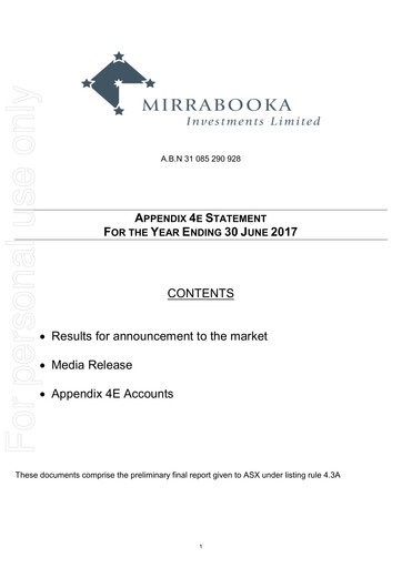 Thumbnail Mirrabooka Investments Limited Financial Statement 2017