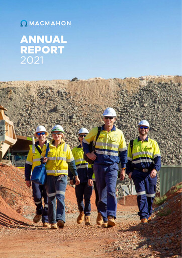 Thumbnail Macmahon Holdings Annual Report 2021