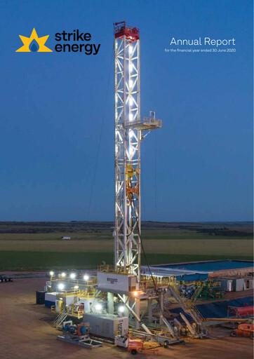 Thumbnail Strike Energy Annual Report 2020