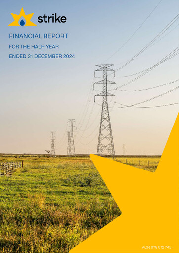 Thumbnail Strike Energy Half-year Report 2025-h1