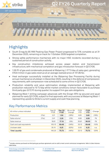 Miniature Strike Energy Rapport trimestriel 2026-q2