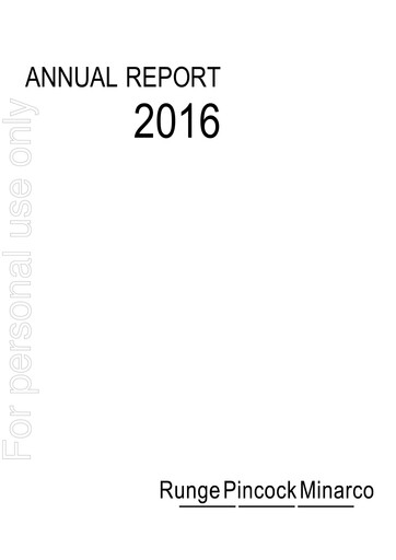 Miniature RPMGlobal Holdings Limited Rapport annuel 2016
