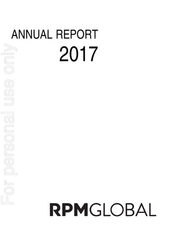 Miniature RPMGlobal Holdings Limited Rapport annuel 2017