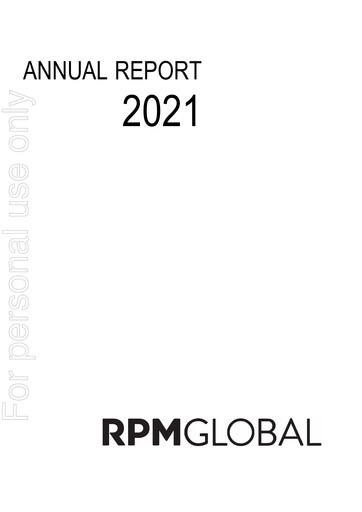 Miniature RPMGlobal Holdings Limited Rapport annuel 2021