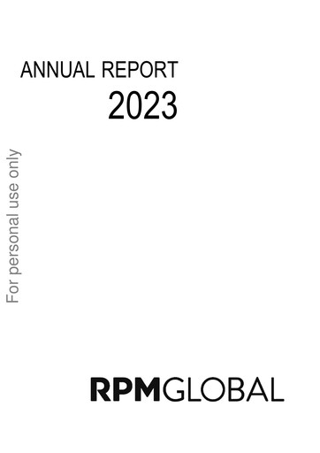 Miniature RPMGlobal Holdings Limited Rapport annuel 2023