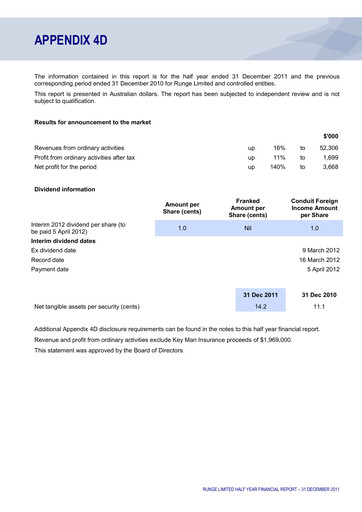 Thumbnail RPMGlobal Holdings Limited Financial Report 2012-h1