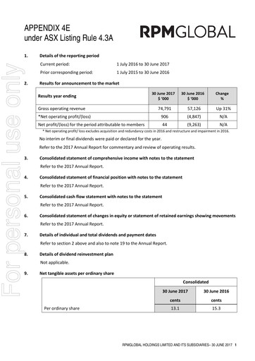 Thumbnail RPMGlobal Holdings Limited Financial Report 2017