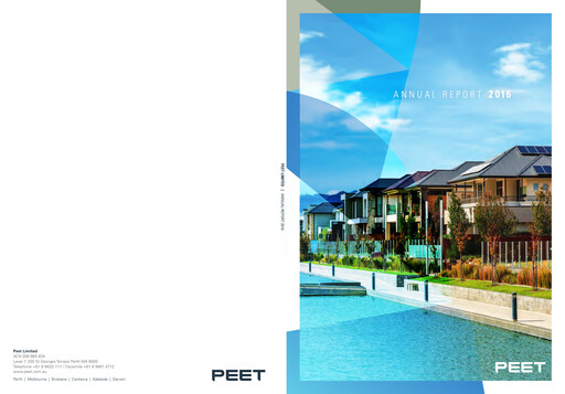 Thumbnail Peet Limited Annual Report 2016