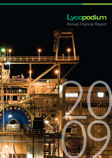 Thumbnail Lycopodium Financial Report 2009