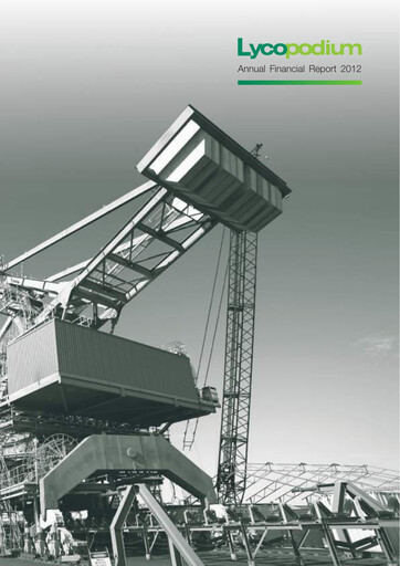 Thumbnail Lycopodium Financial Report 2012