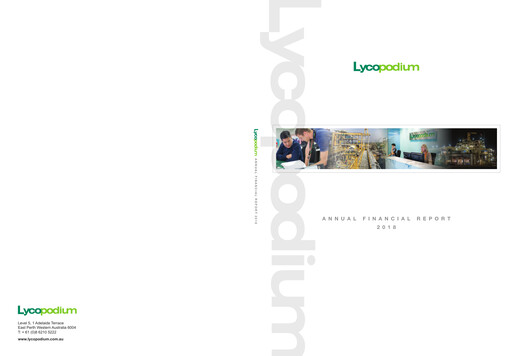 Thumbnail Lycopodium Financial Report 2018