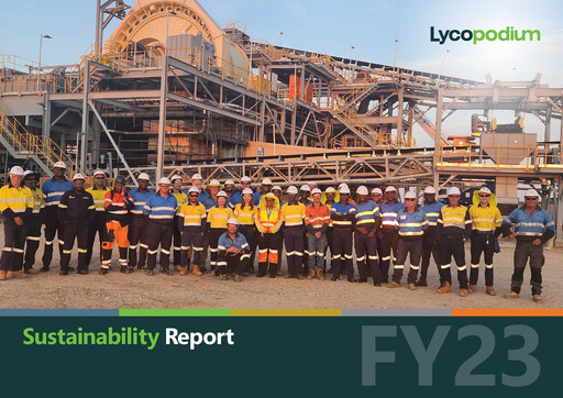 Thumbnail Lycopodium Sustainability Report 2023