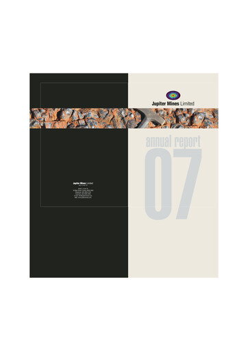 Thumbnail Jupiter Mines Limited Annual Report 2007