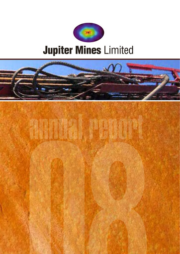 Thumbnail Jupiter Mines Limited Annual Report 2008