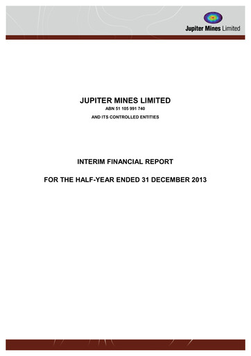 Thumbnail Jupiter Mines Limited Half-year Report 2014-h1