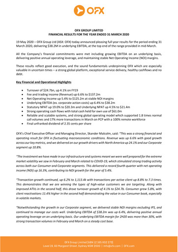 Vorschaubild OFX Group Finanzbericht 2020