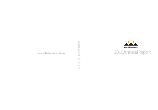 Thumbnail Mount Gibson Iron Annual Report 2016