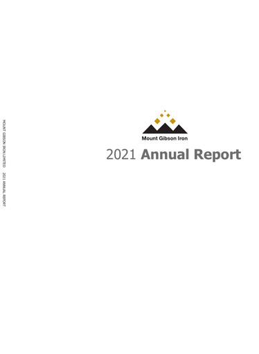Thumbnail Mount Gibson Iron Annual Report 2021