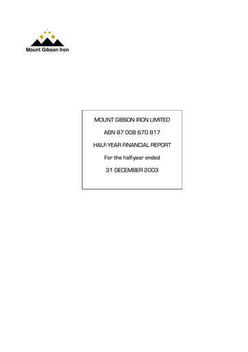 Thumbnail Mount Gibson Iron Financial Report 2004-h1
