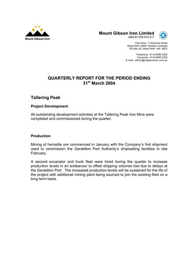 Thumbnail Mount Gibson Iron Quarterly Report 2004-q3