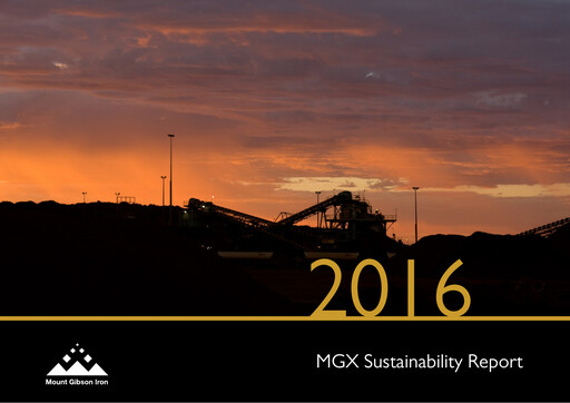 Thumbnail Mount Gibson Iron Sustainability Report 2016