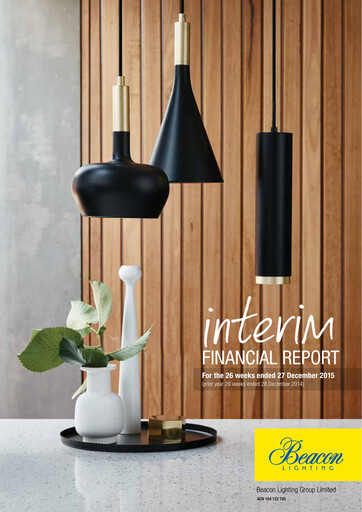 Thumbnail Beacon Lighting Group Half-year Report 2016-h1