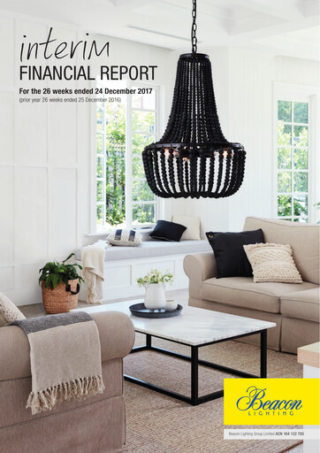 Thumbnail Beacon Lighting Group Half-year Report 2018-h1