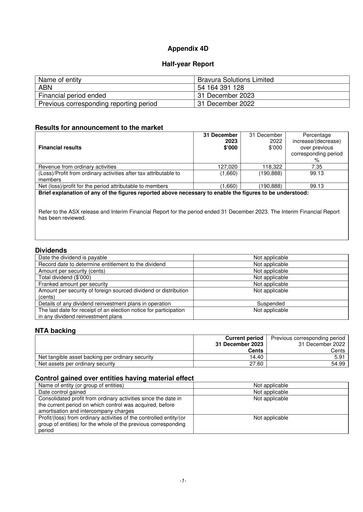 Thumbnail Bravura Solutions Half-year Report 2023-h1